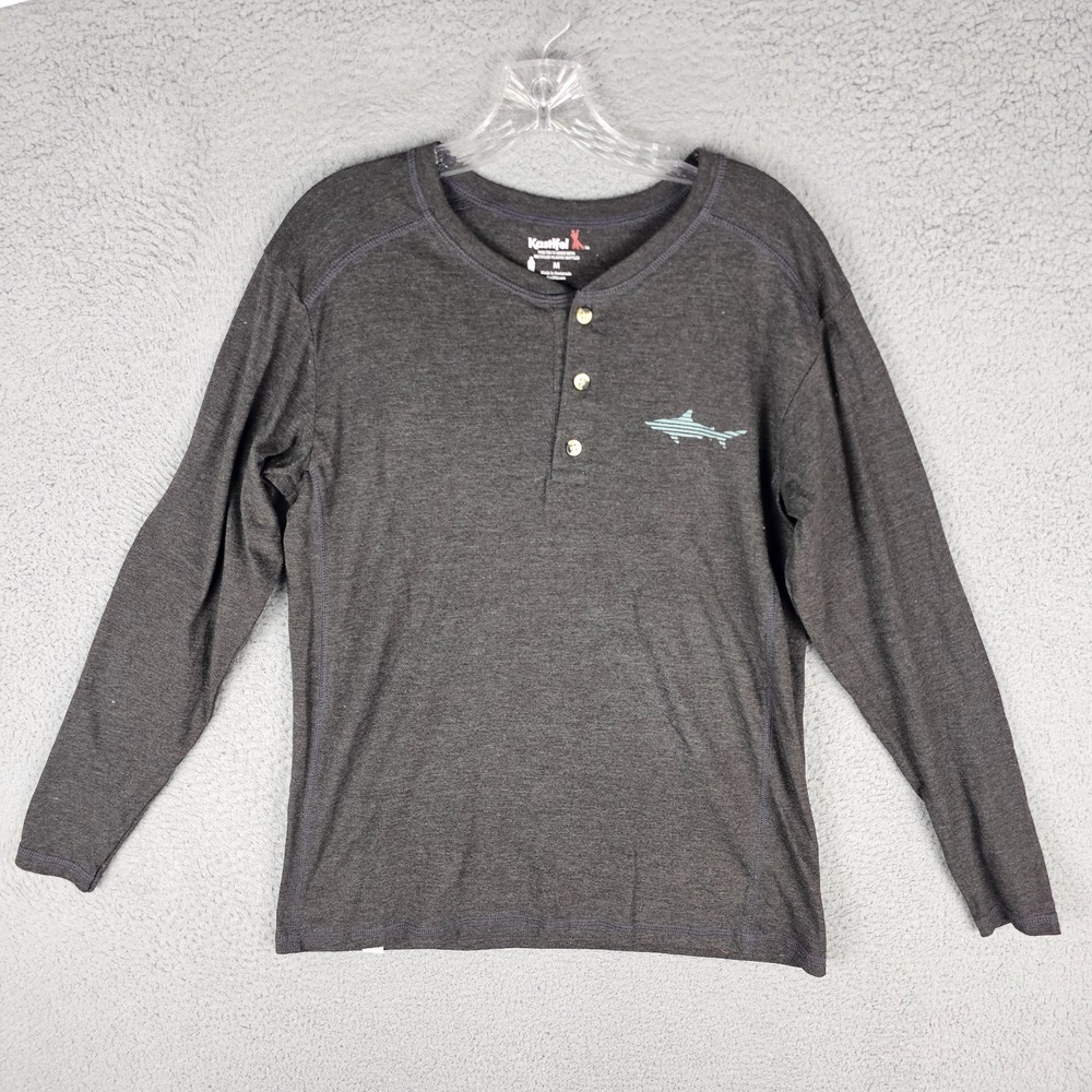 Kastlfel‎ Activewear Henley Shirt Men's Medium Regular Fit Long Sleeve Pullover
